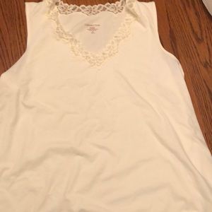 Coldwater Creek sleeveless lace shirt.
